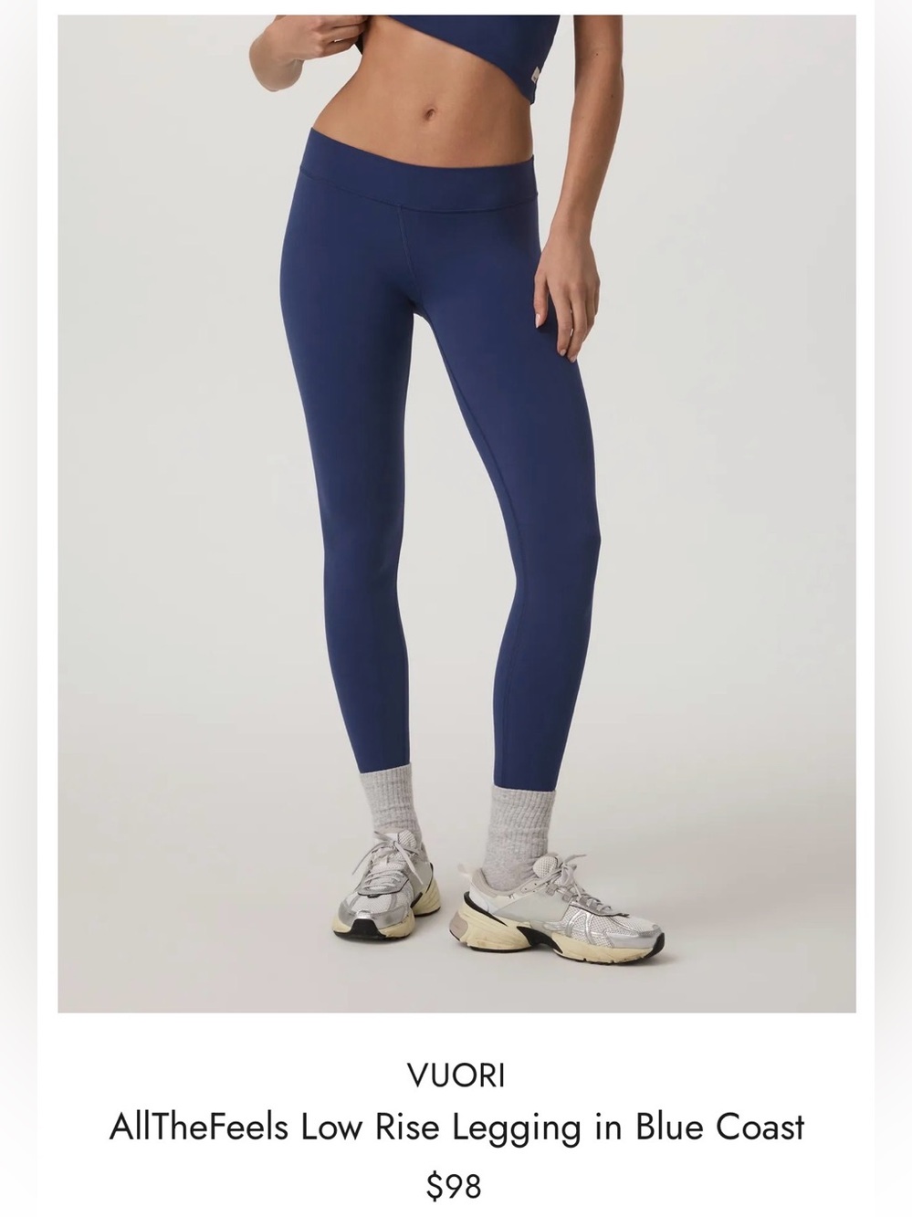 Vuori AllTheFeels Legging in Blue Coast | M